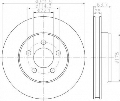 HELLA PAGID 8dd355119241 -  Тормозной диск